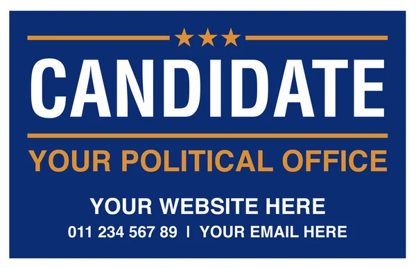 Benutzerdefinierte Abstimmung Für Zeichen Wahl Politische Stimmabgabe Banner Halten — Stockvektor