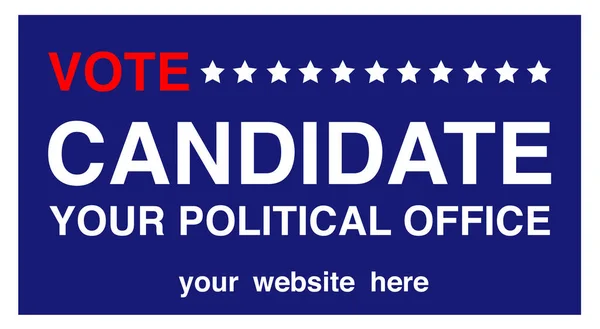 Voto Personalizzato Elezione Del Segno Banner Politico Voto Possesso — Vettoriale Stock