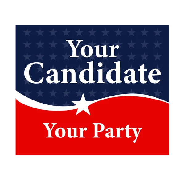Voto Personalizzato Elezione Del Segno Banner Politico Voto Possesso — Vettoriale Stock