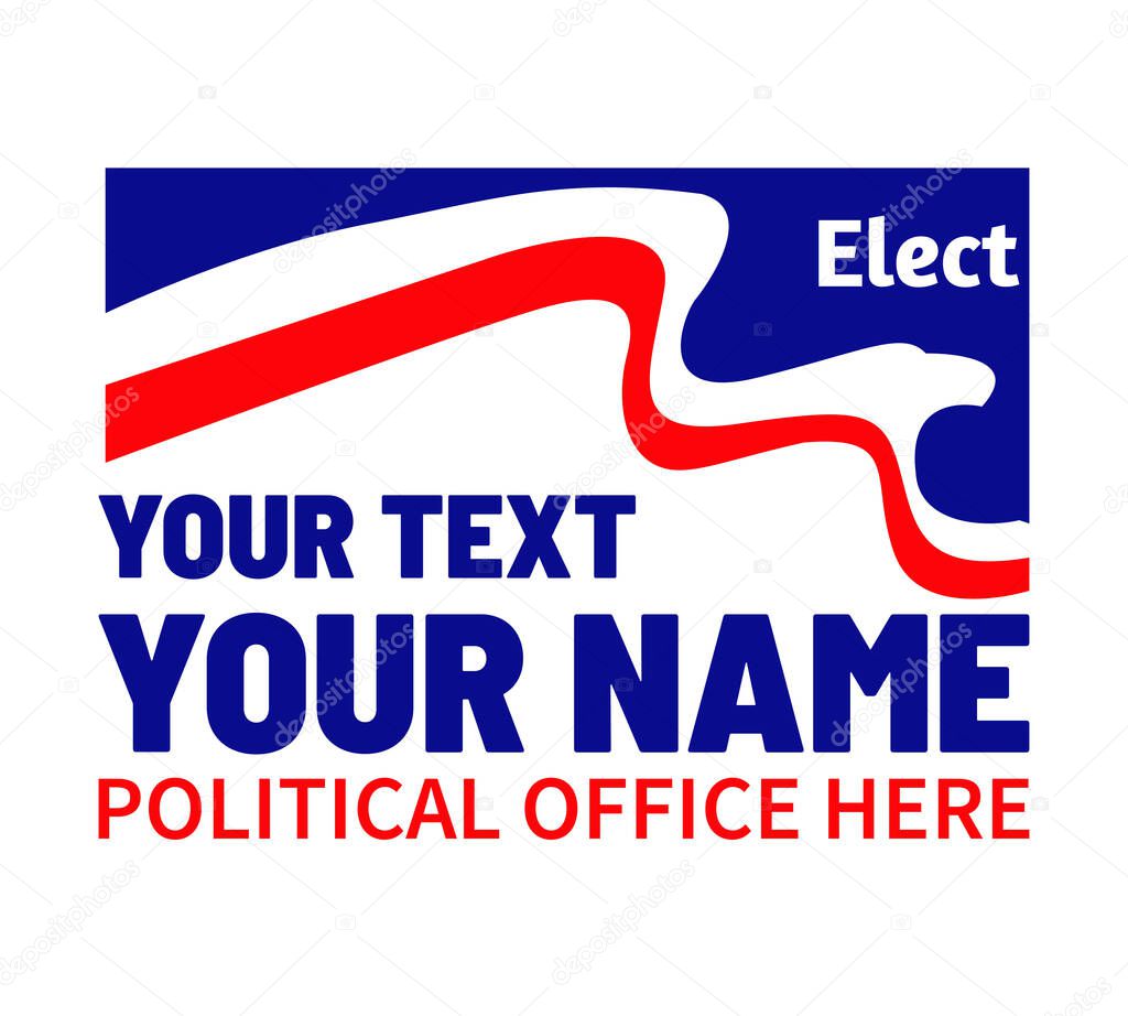 custom vote for sign election political voting banner holding