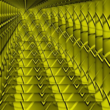  Konstantrik stil canlı sarı ve siyah güçlü karmaşık geometrik şekiller ve desenler
