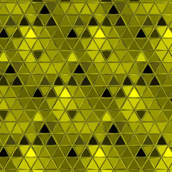 Háromszög Alakú Mozaik Tervek Élénk Sárga Fekete Erős Bonyolult Geometriai — Stock Fotó