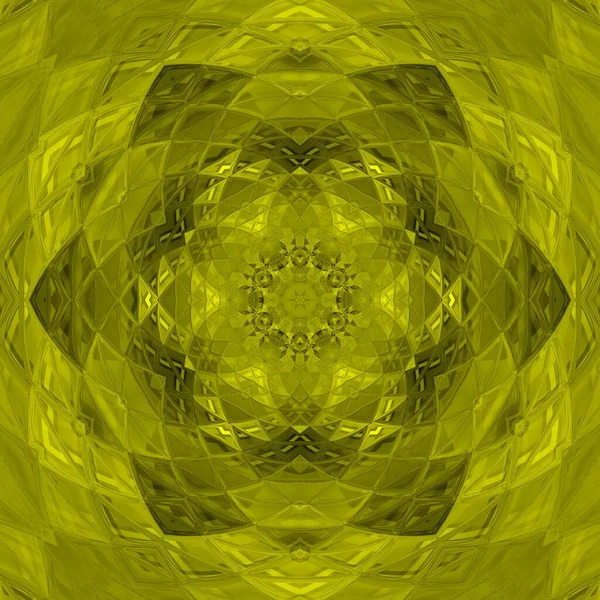 Altıgen çiçekli fantezi radyan tasarımı canlı sarı ve siyah güçlü karmaşık geometrik şekiller ve desenlerden