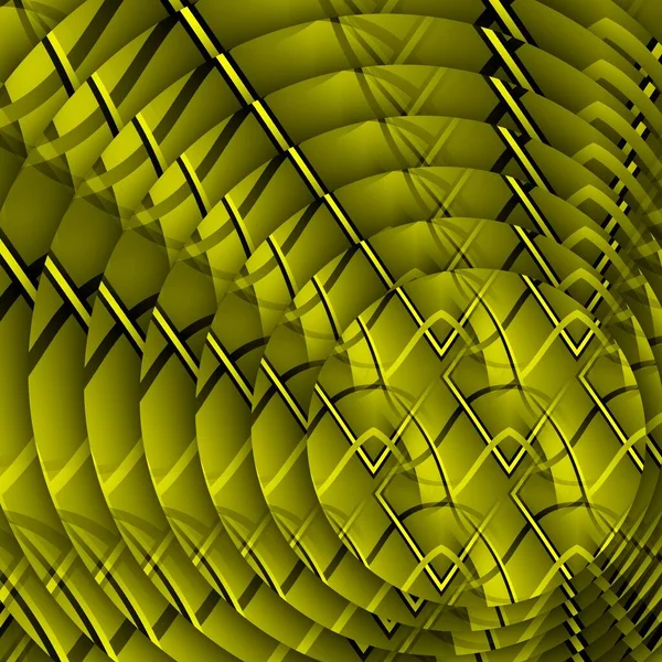 Concentrische Stijl Van Levendige Geel Zwart Sterke Ingewikkelde Geometrische Vormen — Stockfoto
