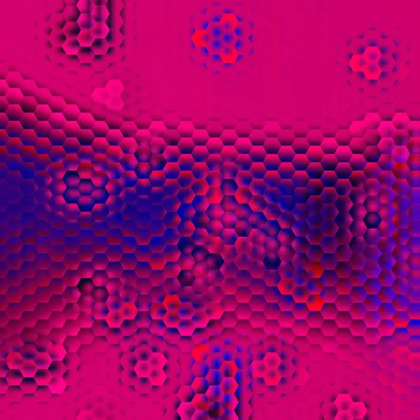 Design Hexagonal Neon Padrão Abstrato Rosa Roxo Com Formas Quadradas — Fotografia de Stock