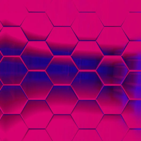 Neon Paars Abstracte Vorm Patroon Ontwerp Van Zeshoekig Mozaïek Tegel — Stockfoto