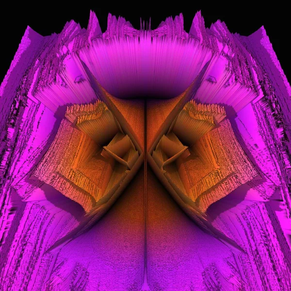 Geometrik Şekiller Desenler Tasarımlar Olarak Turuncu Mor Renklerin Paslı Geometrik — Stok fotoğraf