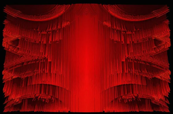 Абстрактное Искусство Оттенков Темно Ярко Красного Цвета Реактивном Черном Фоне — стоковое фото