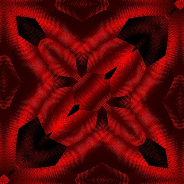 Square Format Hexagonal Style Abstract Art Shades Dark Vivid Red — Stock Photo, Image