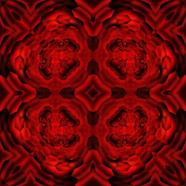 Formato Cuadrado Estilo Hexagonal Arte Abstracto Tonos Color Rojo Vivo —  Fotos de Stock