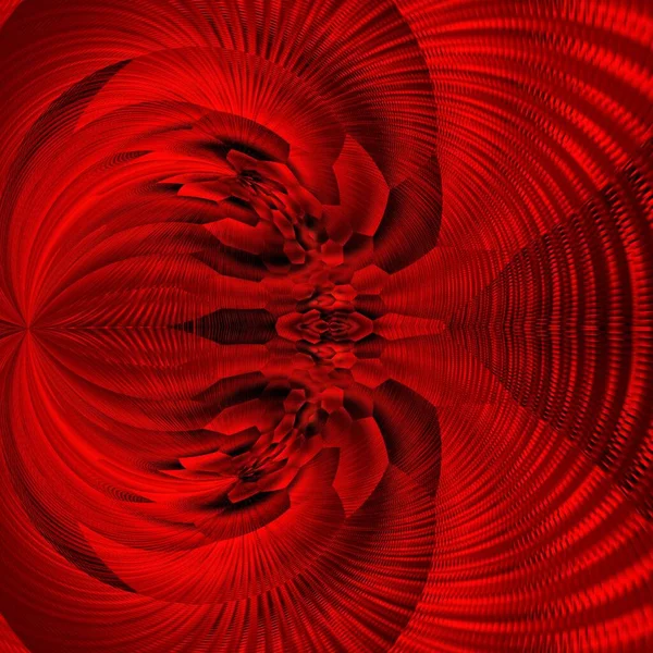 Hexagonal Floral Fantezie Stil Artă Abstractă Din Nuanțe Culoare Roșie — Fotografie, imagine de stoc