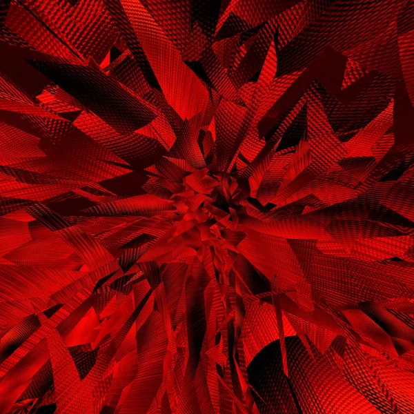 Esagonale Floreale Fantasia Stile Arte Astratta Sfumature Colore Rosso Scuro — Foto Stock