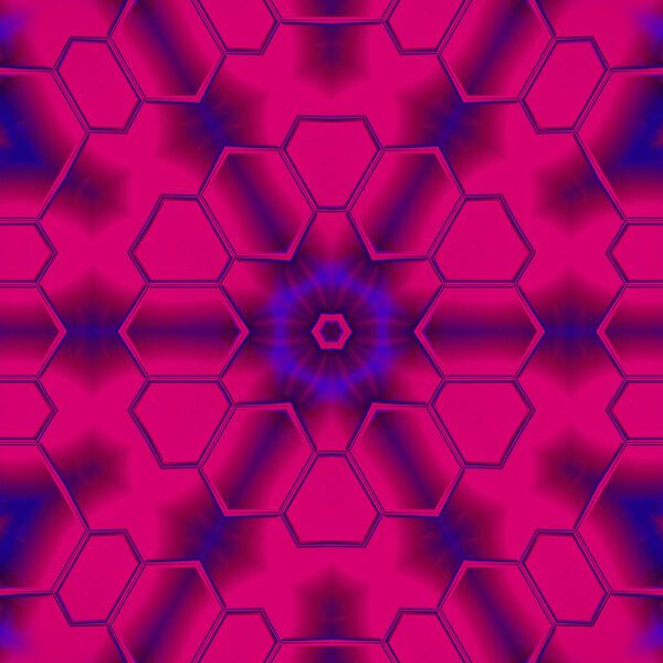 неоновый фиолетовый розовый сложный абстрактный шаблон формы и дизайн из шестиугольной мозаики рамка
