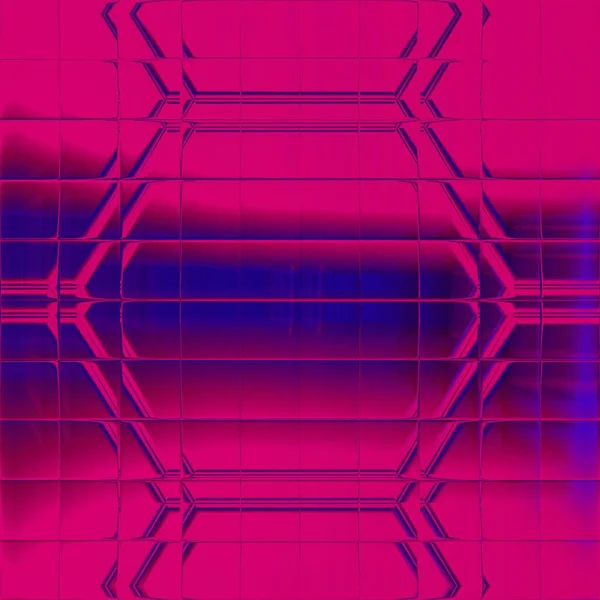 Neon Roxo Rosa Intrincado Padrão Forma Abstrata Design Moldura Mosaico — Fotografia de Stock