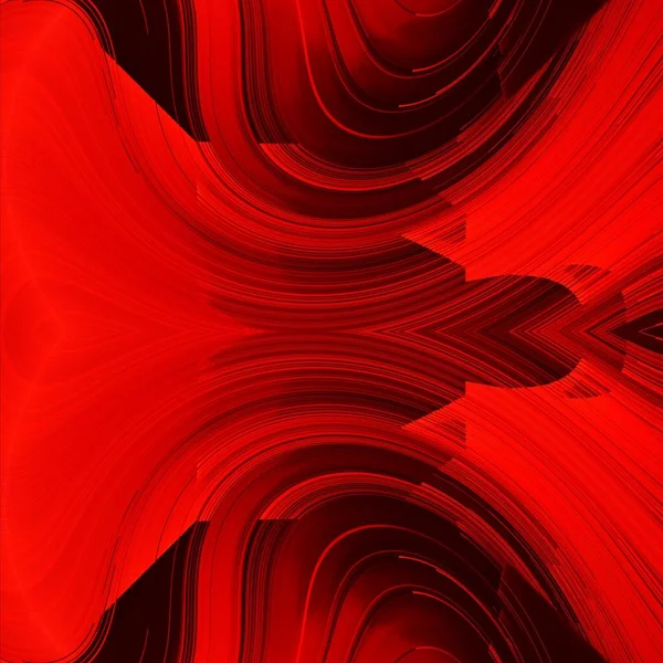 Symmetrisk Abstrakt Konst Från Nyanser Mörka Levande Röd Färg Jet — Stockfoto