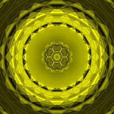 canlı sarı ve siyah güçlü karmaşık geometrik bulanık şeffaf yumuşak şekiller ve radyal tasarımlar