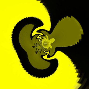 canlı sarı ve siyah güçlü geometrik şekiller ve siklon stili tasarımları 