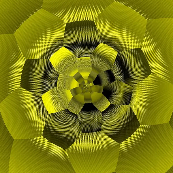 Živé Žluté Černé Silné Složité Geometrické Rozmazané Průsvitné Měkké Tvary — Stock fotografie