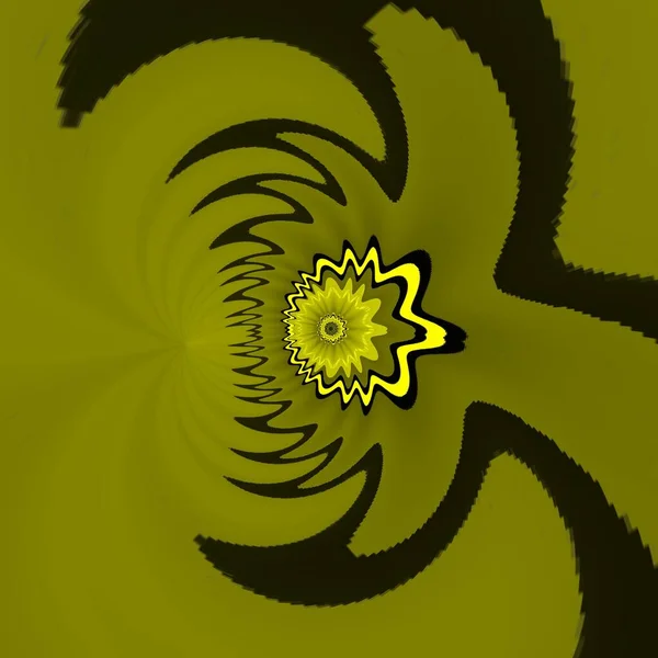 Živé Žluté Černé Silné Složité Geometrické Rozmazané Průsvitné Měkké Tvary — Stock fotografie