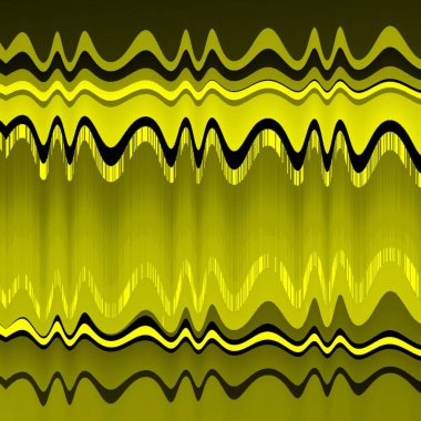 canlı sarı ve siyah güçlü karmaşık geometrik bulanık şeffaf yumuşak şekiller ve dalgalı çizgi tasarımları