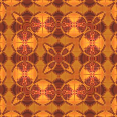 Tartışmalı sürrealist sanatçı Francis Bacon 'ın çalışmalarından esinlenilmiş turuncu kırmızı, sarı ve kahverengi desenler ve tasarımlar