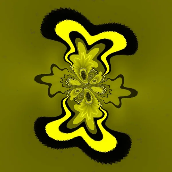 Živé Žluté Černé Silné Složité Geometrické Obrazce Vzory Cyklonového Stylu — Stock fotografie