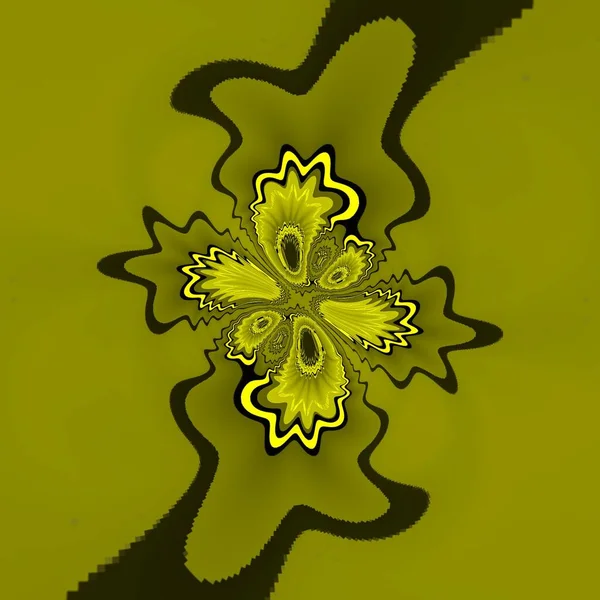 Яскраві Жовті Чорні Сильні Складні Геометричні Форми Візерунки Конструкції Стилю — стокове фото