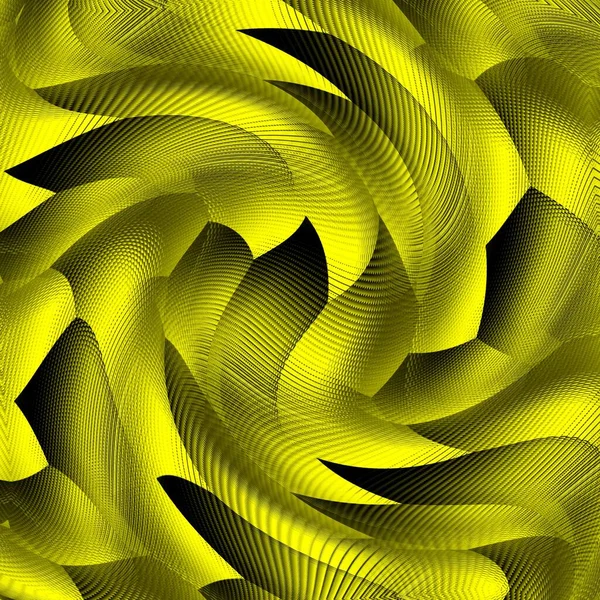 Árnyalatai Sárga Arany Texturált Diszkó Fény Stílus Minták Fekete Háttér — Stock Fotó