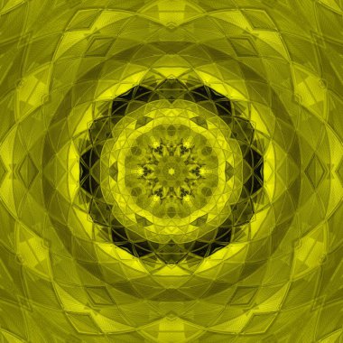 Siyah arkaplanda sarı altın desenli disko ışık desenleri var. Karmaşık şekiller ve altıgen çiçekli fantezi dizaynlar üretiyor.