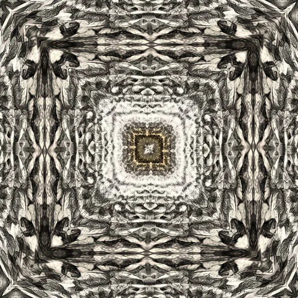 Intricate Symmetric Silver Gold Floral Fantasy Patterns Designs Repeating Closeup — Stock Photo, Image