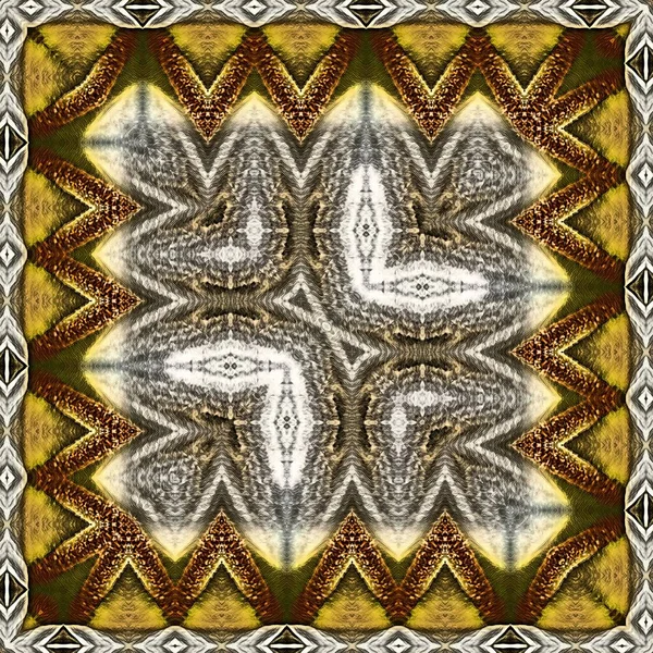 정교하게 대칭을 이루고 과금으로 꽃무늬와 네모난 형태의 백합을 반복하여 무늬를 — 스톡 사진