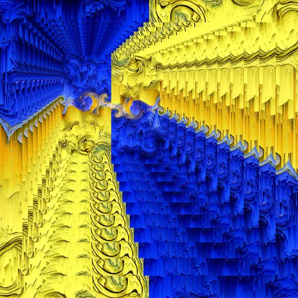 Matisse Inspirado Papel Azul Formas Geométricas Padrões Com Amarelo Representando — Fotografia de Stock