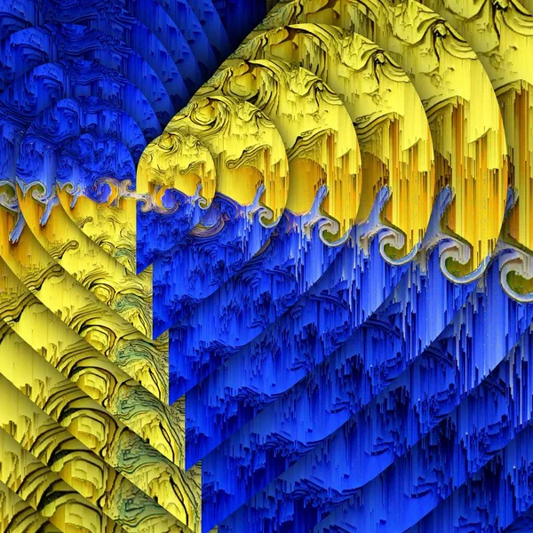 Matisse Inspiró Formas Geométricas Papel Azul Patrones Con Amarillo Que —  Fotos de Stock