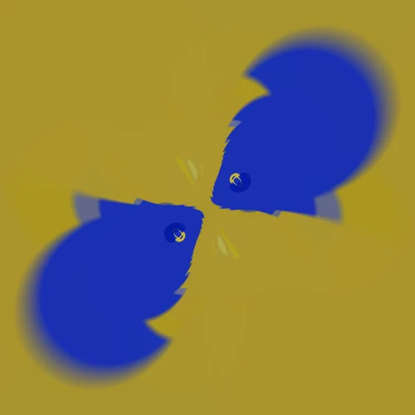 Матісс Надихнув Блакитний Папір Геометричні Форми Візерунки Жовтим Представляють Поля — стокове фото