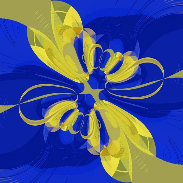 Matisse Inspiró Formas Geométricas Papel Azul Patrones Con Amarillo Que — Foto de Stock