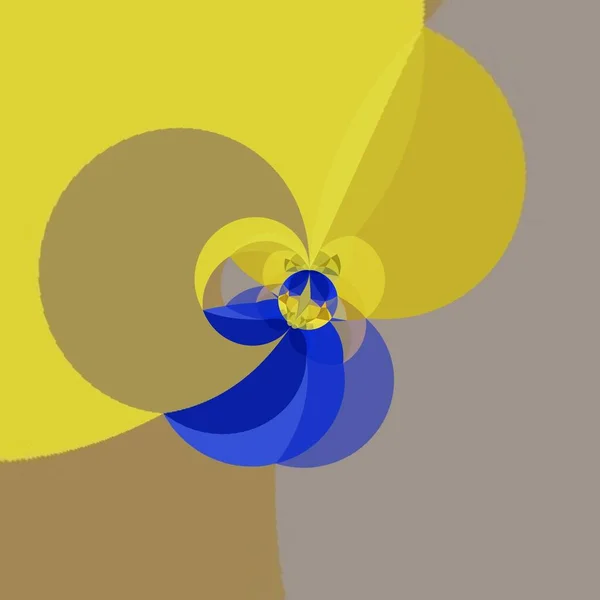 マティスからインスピレーションを受けた青い紙の幾何学的な形と黄色のパターンは 最小限のデザインと形を使用して雲のない青い空で収穫時のトウモロコシのフィールドを表します — ストック写真