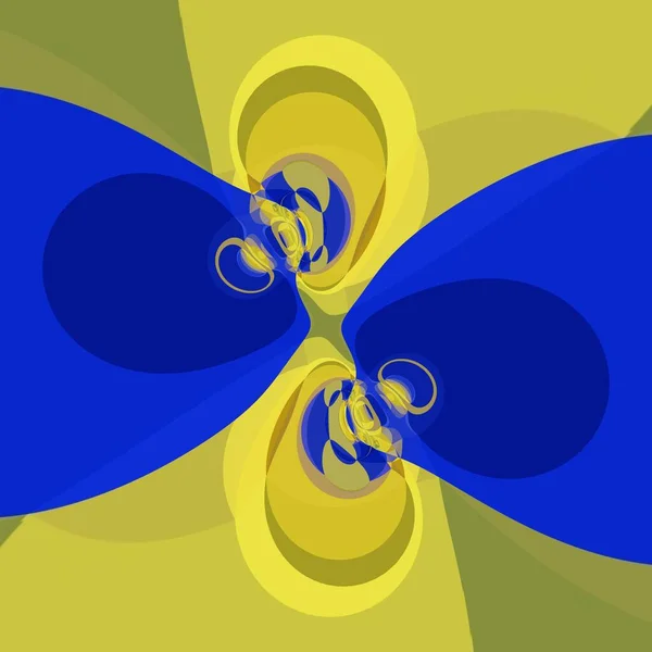 Matisse Ispirato Forme Geometriche Carta Blu Motivi Con Giallo Che — Foto Stock