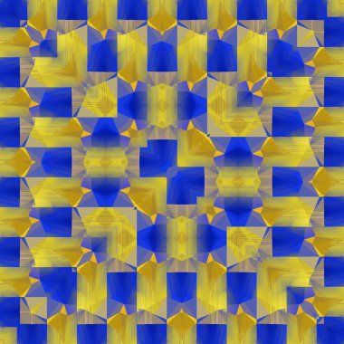 Matisse mavi kağıt geometrik şekiller ve desenlere ilham verdi ve sarı desenli mısırları temsil ediyor hasat zamanı bulutsuz mavi gökyüzü ile kare biçiminde tasarlanmış