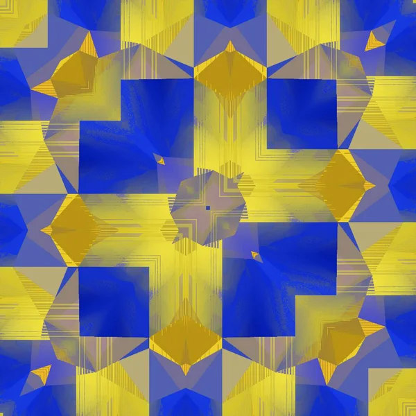 Matisse Ispirato Forme Geometriche Carta Blu Motivi Con Giallo Che — Foto Stock