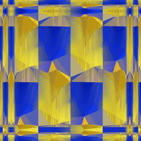 Matisse Inspirowane Niebieskim Papierem Geometryczne Kształty Wzory Żółtym Przedstawiające Pola — Zdjęcie stockowe