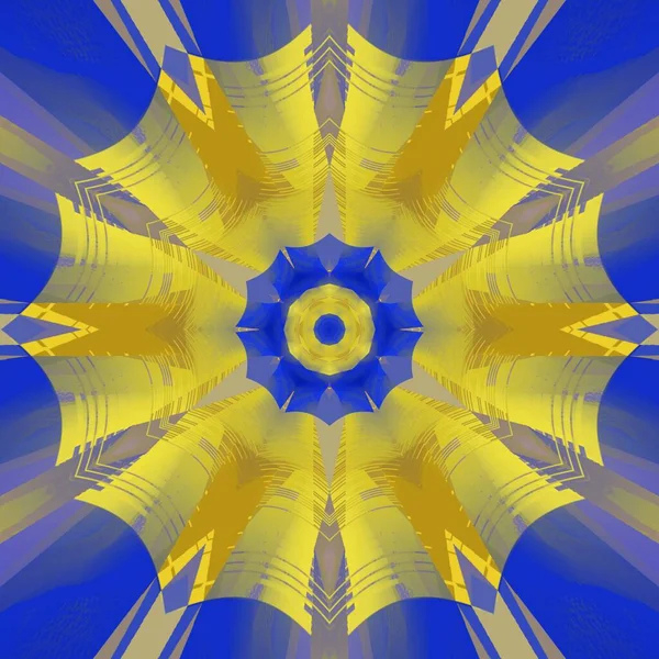 Matisse Inspiró Formas Geométricas Papel Azul Patrones Con Amarillo Que — Foto de Stock