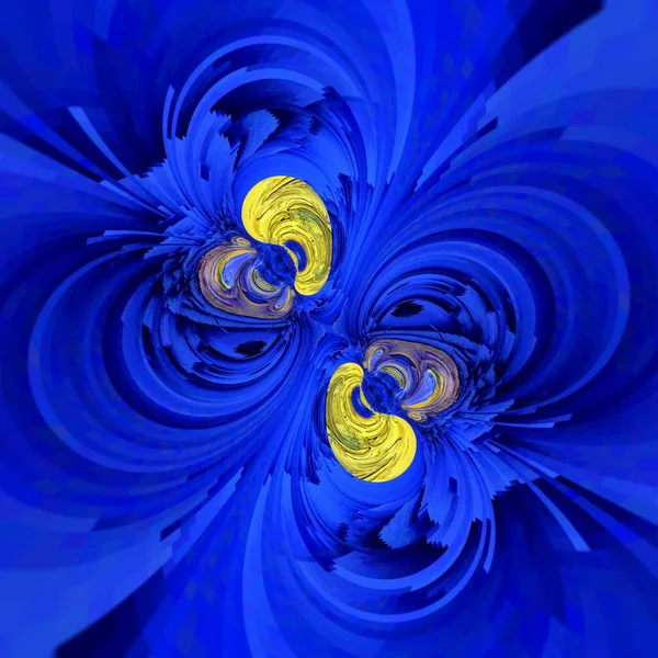 Matisse Mavi Kağıt Geometrik Şekiller Desenlere Ilham Verdi Sarı Desenler — Stok fotoğraf