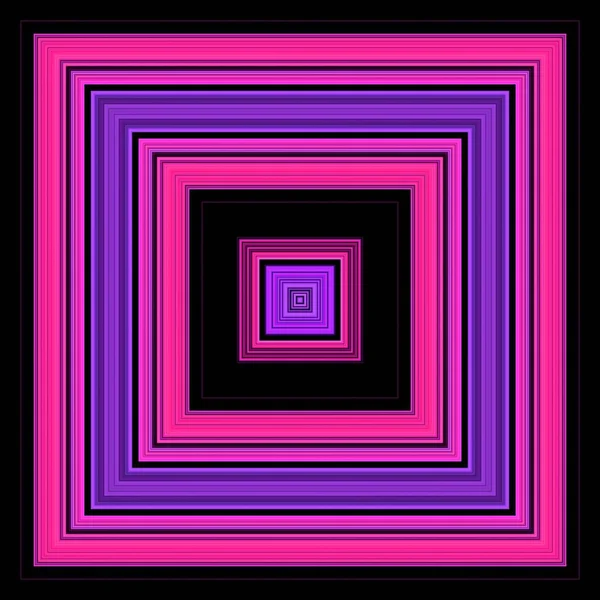 shades of pink and purple in linear stripe shape on black background with a redf sun reflected in water image transformed by reflection into intricate patterns and designs in square format
