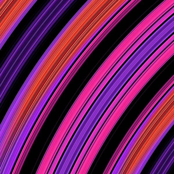 Shades Pink Purple Linear Stripe Shape Black Background Red Sun — Stock Photo, Image