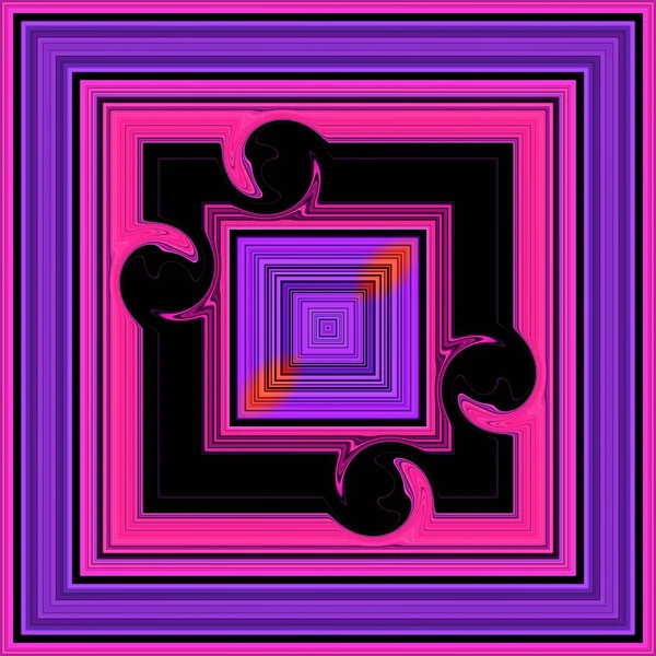 Shades Pink Purple Linear Stripe Shape Black Background Redf Sun — Stock Photo, Image