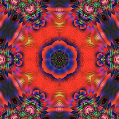 Birincil renk çubuklar fotoğraflandı ve disko ışığı efektleri için kullanıldı. Bu birçok altıgen çiçek desenine dönüştü. Şekiller ve tasarımlar.