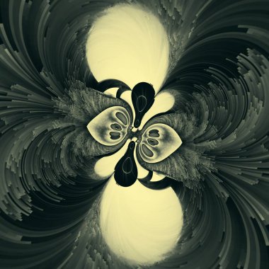 Gri, karmaşık, fütüristik geometrik desenlerin ve tasarımların gölgelerinde tek renkli soyut sanat