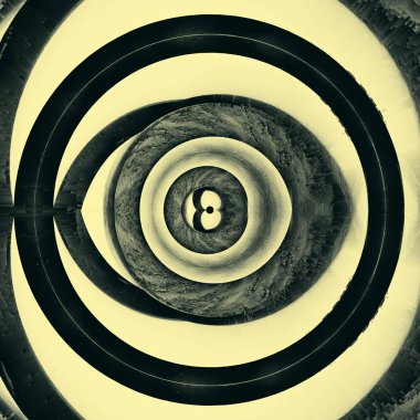 Gri, karmaşık, fütüristik geometrik desenlerin ve tasarımların gölgelerinde tek renkli soyut sanat