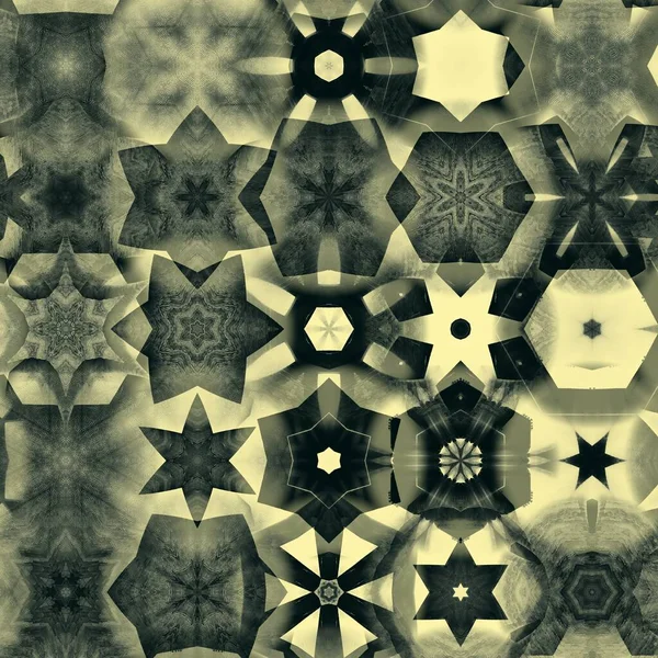 Monochromatische Abstracte Kunst Grijstinten Van Ingewikkelde Futuristische Geometrische Patronen Ontwerpen — Stockfoto