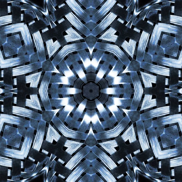 抽象的なパターンとガンメタルブルー金属効果の複雑なデザインとして一緒に多くのステンレス鋼編組フレックスホースストランド — ストック写真